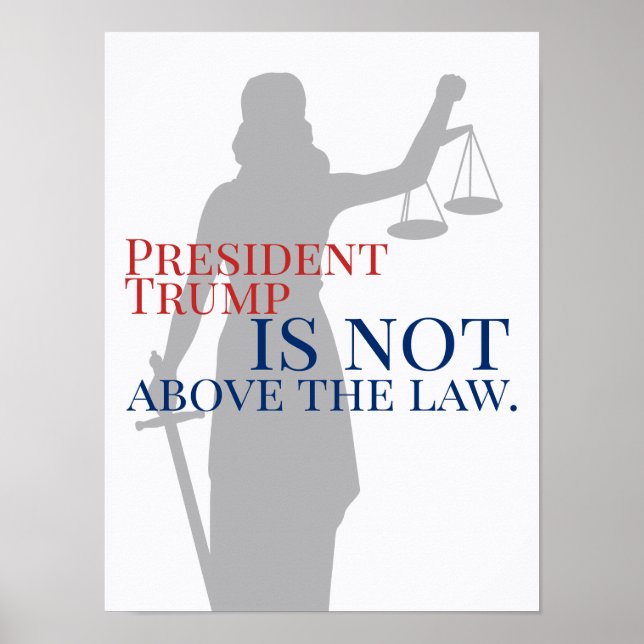 Präsident Trump steht nicht über dem Gesetz Lady J Poster (Vorne)