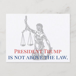Präsident Trump steht nicht über dem Gesetz Lady J Postkarte