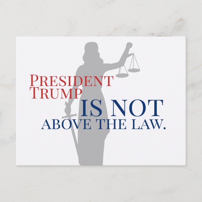Präsident Trump steht nicht über dem Gesetz Lady J Postkarte (Vorderseite)