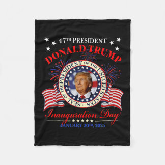 Präsident Trump Tag der Amtseinführung 2025 Fleecedecke