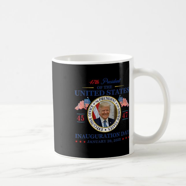 Präsident Trump Tag der Amtseinführung 2025 Kaffeetasse (Rechts)