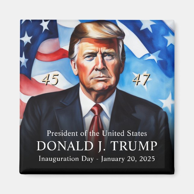Präsident Trump: Tag der Amtseinführung Magnet (Vorne)