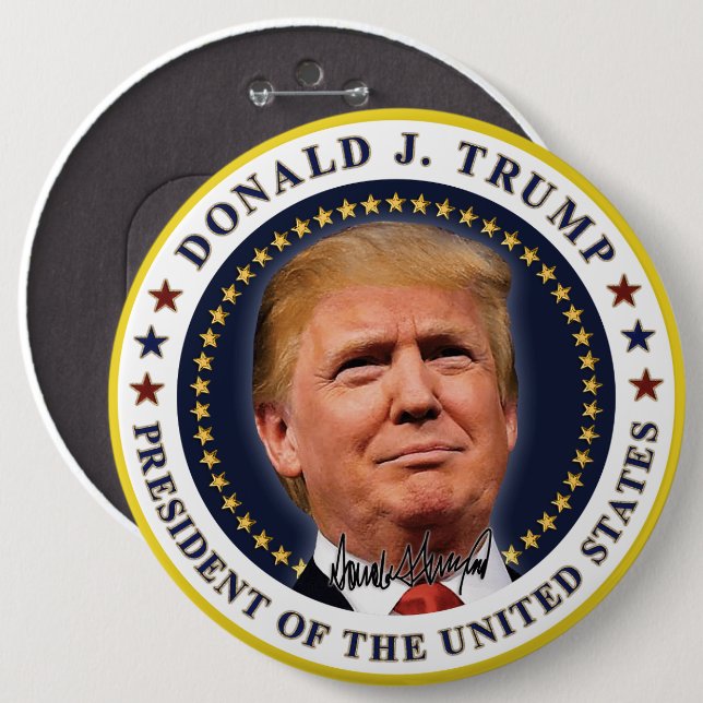 Präsident Trump Tag der Amtseinführung Souvenir Button (Vorne & Hinten)