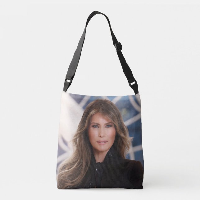 PRÄSIDENT TRUMP UND EHEFRAU MELANIA TRAGETASCHEN MIT LANGEN TRÄGERN (Rückseite)