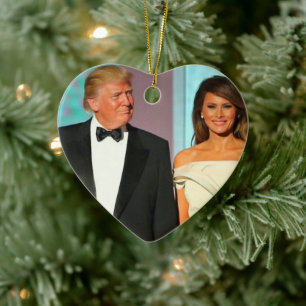 Präsident Trump und First Lady Melania Trump Keramik Ornament