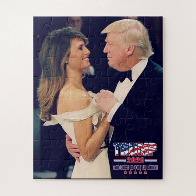 Präsident Trump und Melania tanzen (Vertikal)