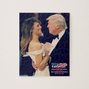 Präsident Trump und Melania tanzen