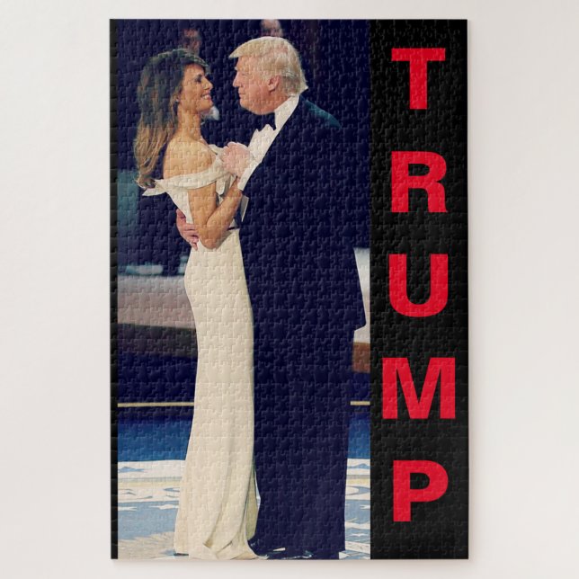 Präsident Trump und Melania tanzen (Vertikal)