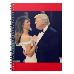 Präsident Trump und Melania tanzen Notizblock