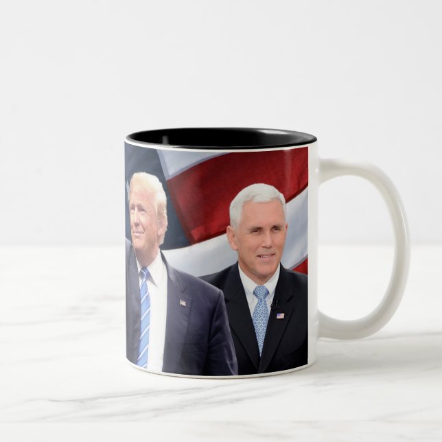 Präsident Trump und VP Pennys Zweifarbige Tasse (Rechts)
