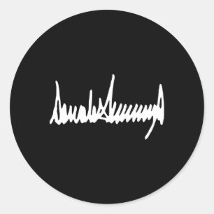 Präsident Trump Unterschrift Einweihung 2025 47. Runder Aufkleber