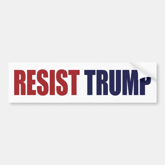 Präsident Trump widerstehen - Anti Trump Autoaufkleber (Vorne)