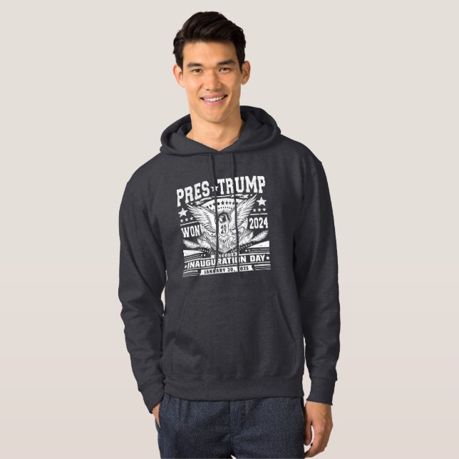 Präsident Trump Won 2024 Hoodie (Vorne ganz)
