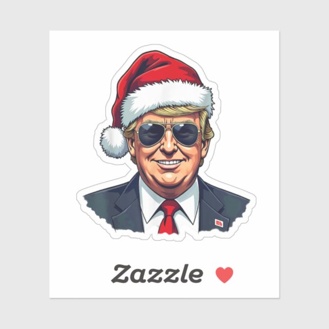 Präsident Trump zu Weihnachten Amerika zurück Aufkleber (Blatt)
