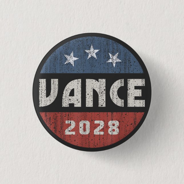 Präsident Vance 2028 J.D. Vance 28 Abstimmung 2028 Button (Vorderseite)