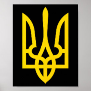 Präsident Volodymyr Zelensky - Ukraine Tryzub Trid Poster