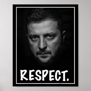 Präsident Zelensky Porträt Respekt Unterstützung U Poster