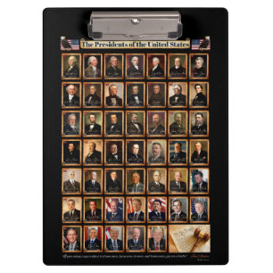 Präsidenten des Clipboard des United Staaten Klemmbrett