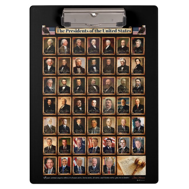 Präsidenten des Clipboard des United Staaten Klemmbrett (Vorderseite)