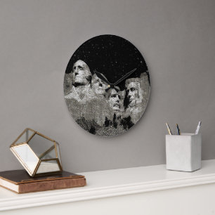 Präsidenten Mount Rushmore Grafik, Uhr