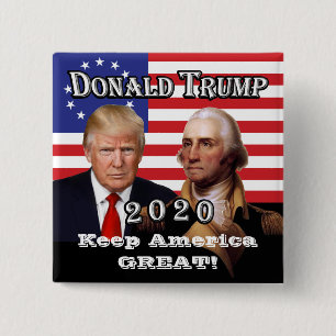Präsidenten Trump u. Washington behalten Amerika Button