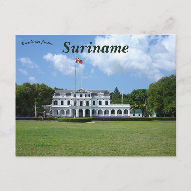 Präsidentenpalast in Paramaribo Suriname Postkarte (Vorderseite)