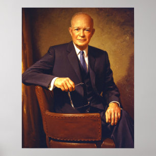 Präsidentenporträt Dwight D. Eisenhower Poster