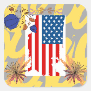 Präsidententag von Amerika Quadratischer Aufkleber
