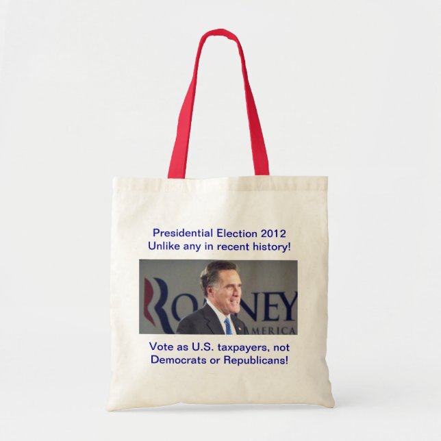 Präsidentenwahl Romney Foto-Tasche 2012 Tragetasche (Vorne)