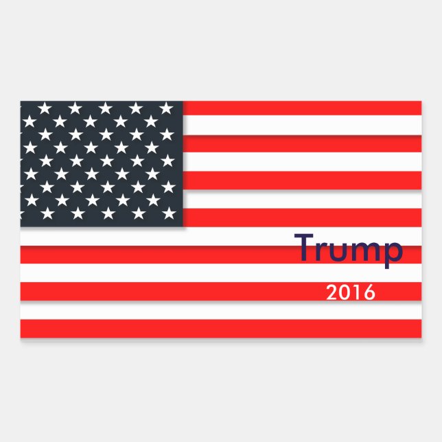 Präsidentenwahl Trump 2016 Rectangle Rechteckiger Aufkleber (Vorderseite)