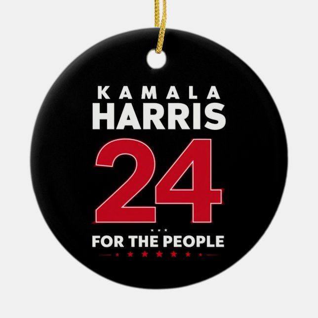 Präsidentin 47 Kamala Harris 2024 Unterstützung Fr Keramik Ornament (Vorne)