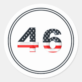 Präsidentin Nummer 46 Flag Pro Biden Runder Aufkleber