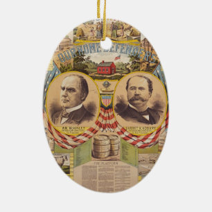 Präsidentschaftskampagne für das Vintage republika Keramik Ornament