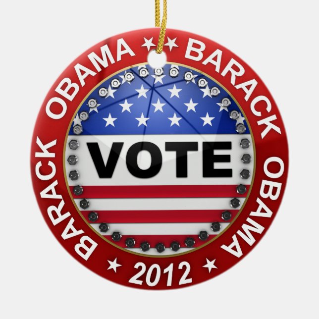 Präsidentschaftswahl Barack Obama 2012 Keramik Ornament (Vorne)