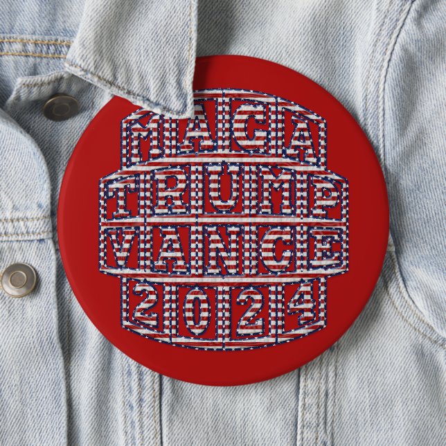 Präsidentschaftswahlen Trump Vance 2024 Button (Beispiel)