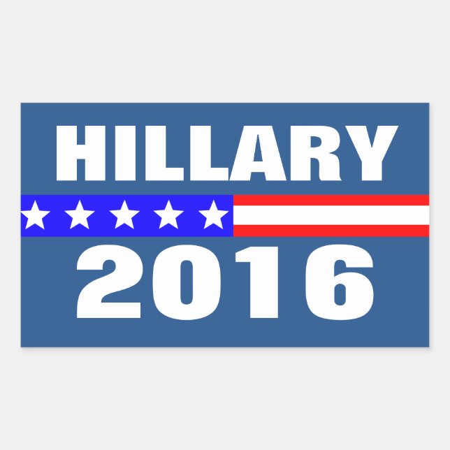 Präsidentschaftswahlkampagne von Hillary 2016 Rechteckiger Aufkleber (Vorderseite)