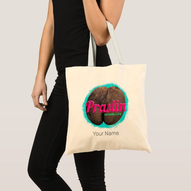 Praslin Seychelles Indischer Ozean Vintag Souvenir Tragetasche (Vorderseite (Produkt))