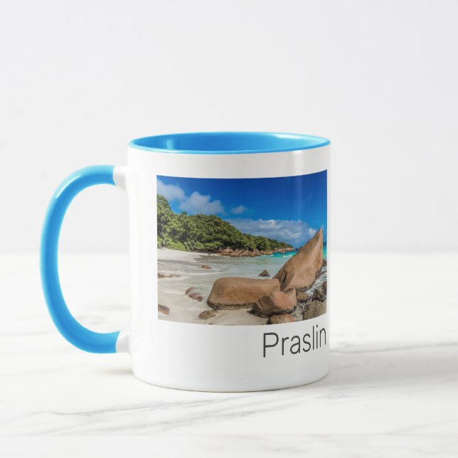Praslin Seychelles Island Anse Lazio Beach Geschen Tasse (Links)
