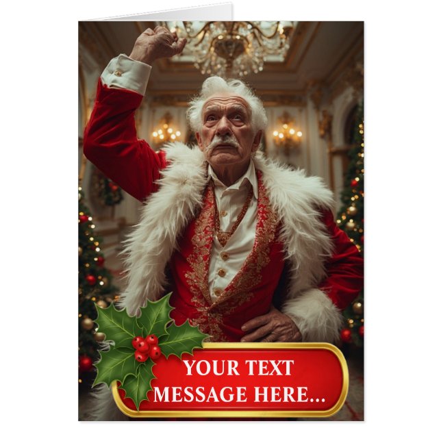Prätentiöse Alte Königin: Funny Gay Christmas Card (Vorne)