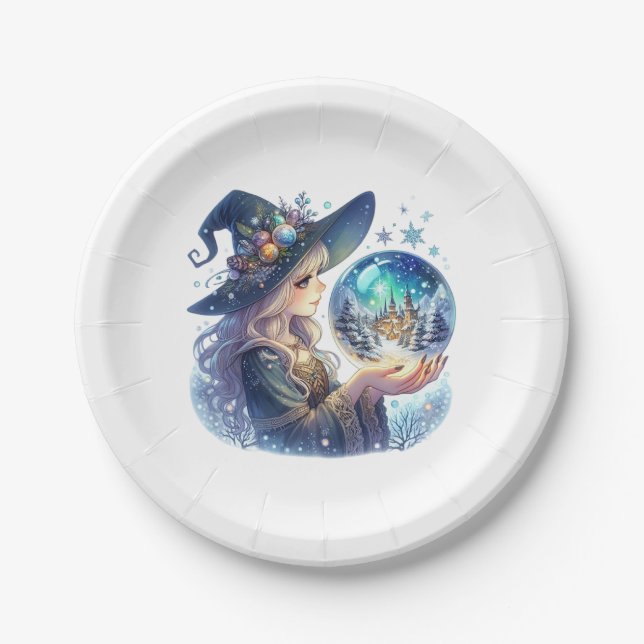 Prato de Papel Bruxa Natalina Pappteller (Vorderseite)