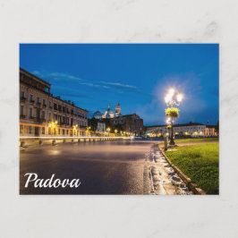 Prato della Valle am Abend in Padova, Italien Postkarte