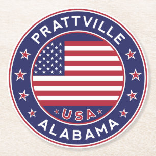 Prattville, Alabama Runder Pappuntersetzer