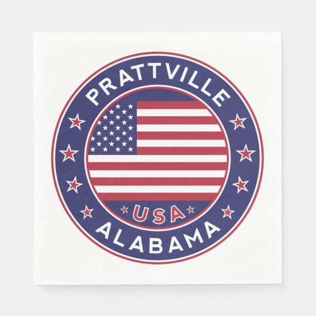 Prattville, Alabama Serviette (Vorderseite)