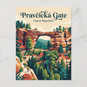 Pravčická Gate Tschechien Postkarte