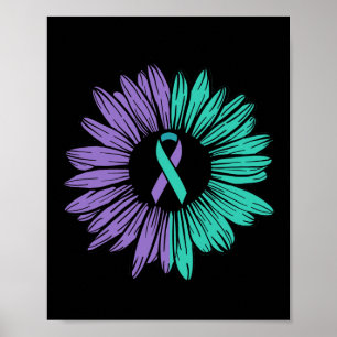 Prävention Bewusstsein Sonnenblumen Band Sie Probl Poster