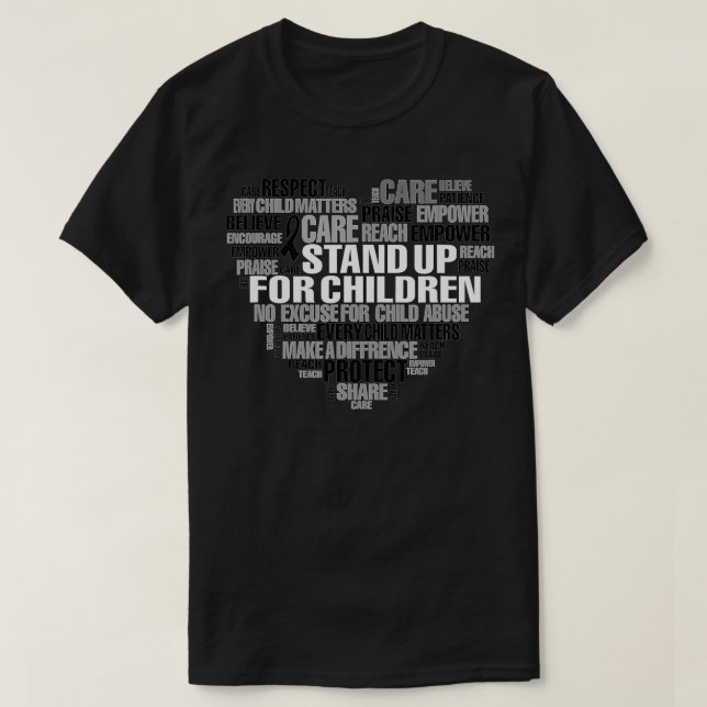 Prävention von Kindesmissbrauch verhindert Kinderm T-Shirt (Design vorne)