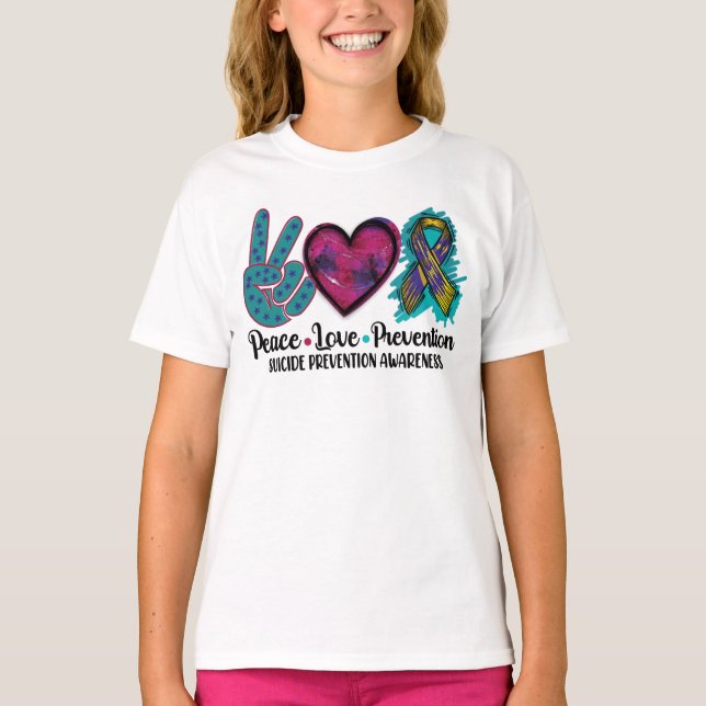 Prävention von Lieben und Suizidprävention Bewusst T-Shirt (Vorderseite)