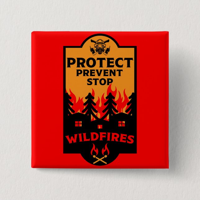Prävention von Waldbränden Button (Vorderseite)