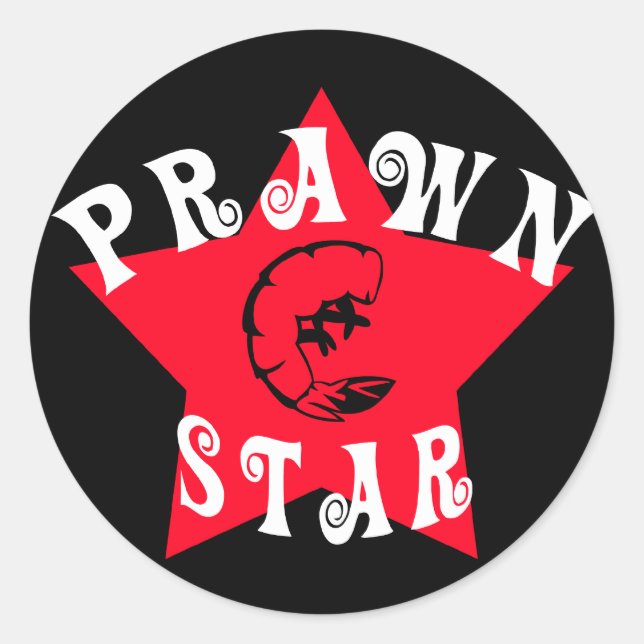 Prawn Star Runder Aufkleber (Vorderseite)