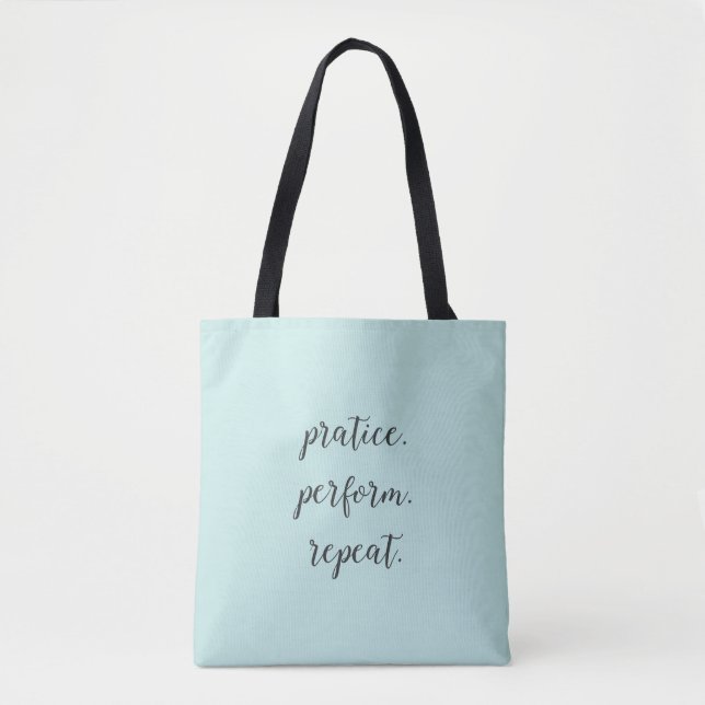 Praxis. ausführen. wiederholen. Totbeutel Tasche (Vorderseite)